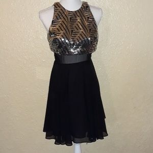Speechless sparkly silver black dress Size 3